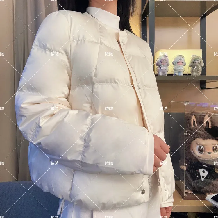NONG NONG-【小圆扣羽绒服】2025冬季时尚圆领纽扣羽绒服04392691