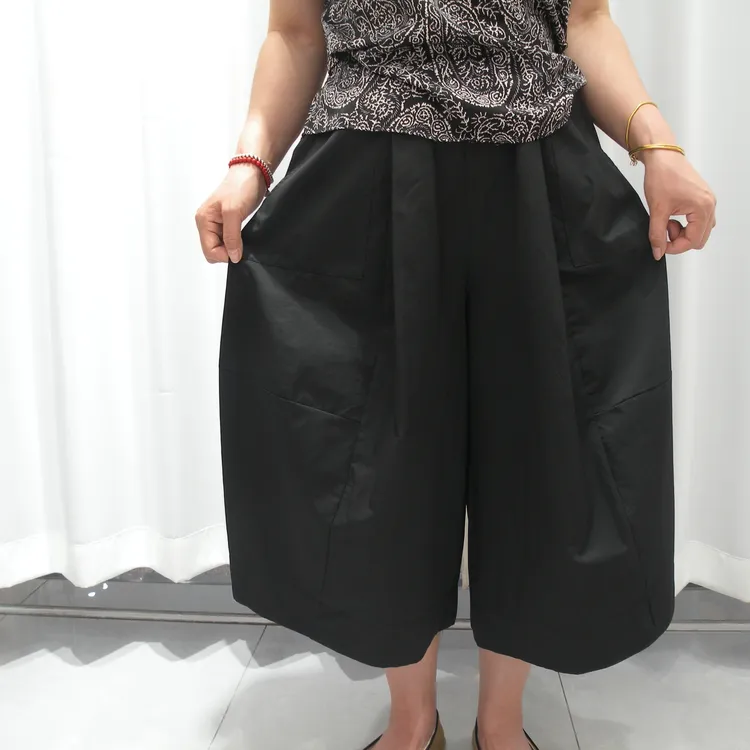 阔腿裤裤子松紧百搭裙裤休闲裤松紧腰黑色宽松复古潮流港风海妖风
