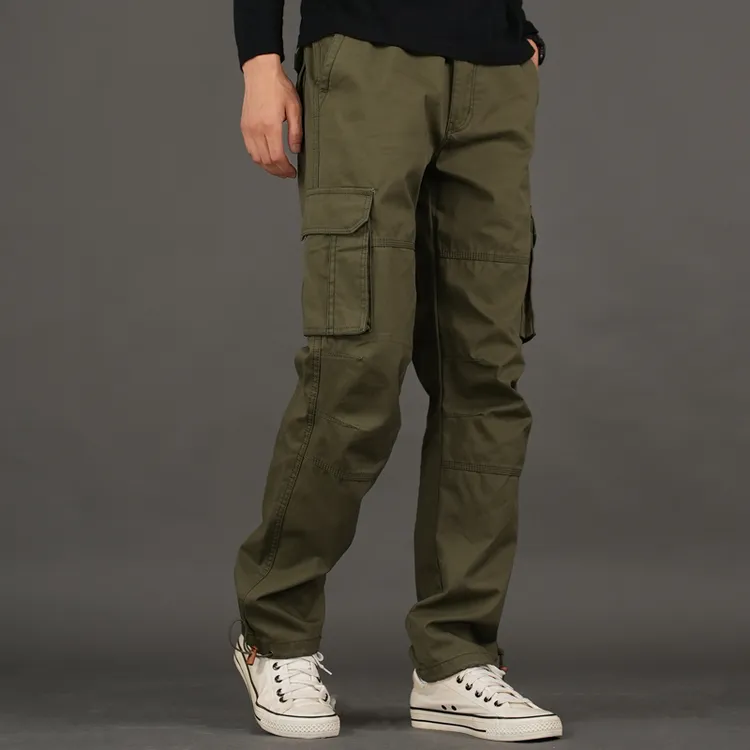 秋冬纯棉工装裤男户外百搭休闲裤美式复古迷彩多口袋宽松裤子长裤