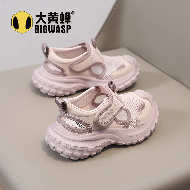 大黄蜂儿童鞋子凉鞋男女童2026夏季新款框子鞋网面透气休闲跑步鞋