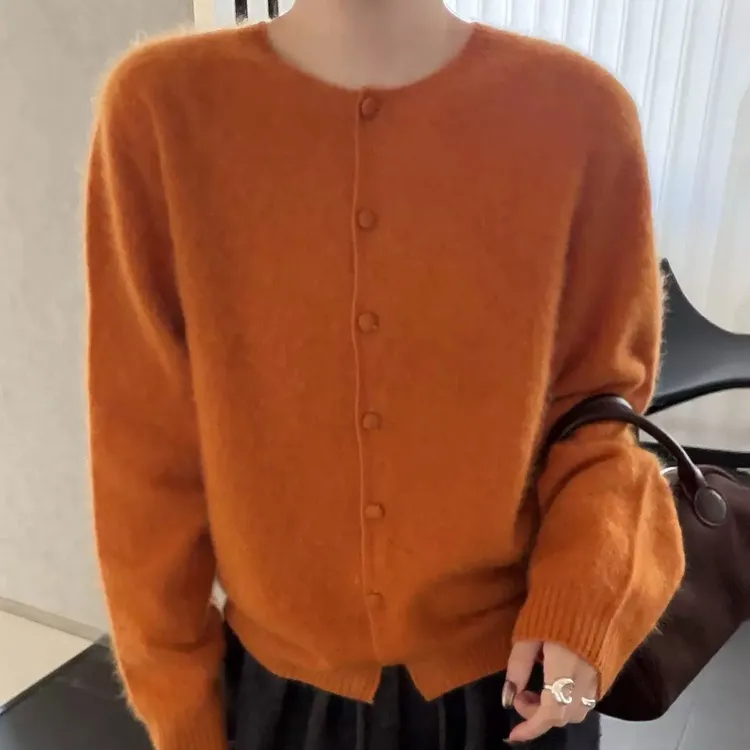 【新品推荐】拉绒包扣纯色百搭开衫