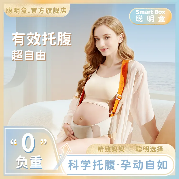 孕妇托腹带孕中期孕晚期防勒肚孕妇装托腹部加宽高弹透气护腰带商品图