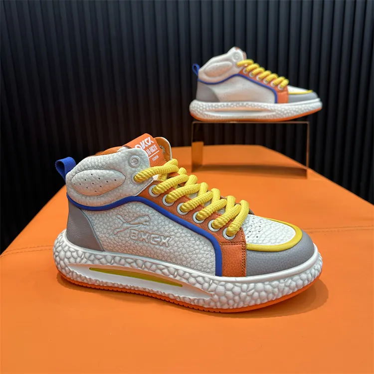 男鞋2026秋冬季新款厚底增高百搭休闲鞋潮流时尚舒适高帮运动鞋男