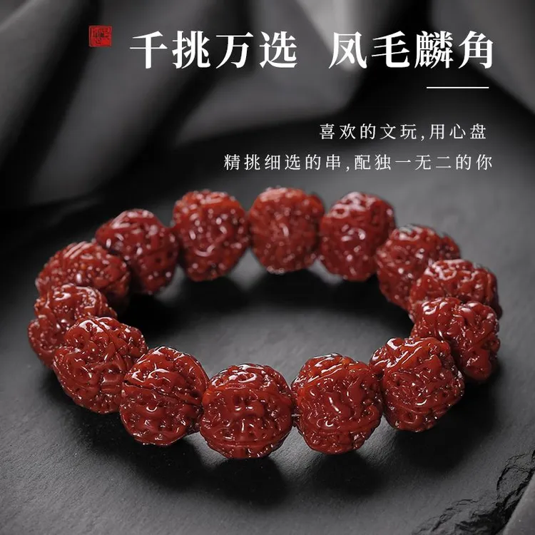 【已包浆】机刷玉化大金刚手串中式男盘串尼泊尔菩提子文玩佛珠送人