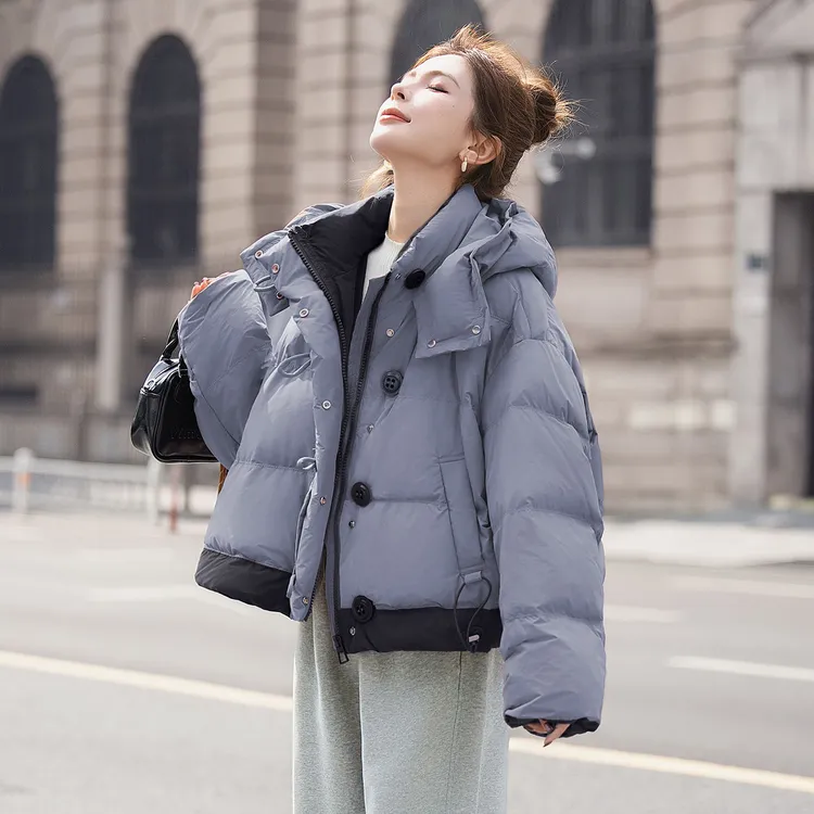 【钻石姐专属】2025冬季新款棉衣女短款时尚百搭棉袄韩版连帽
