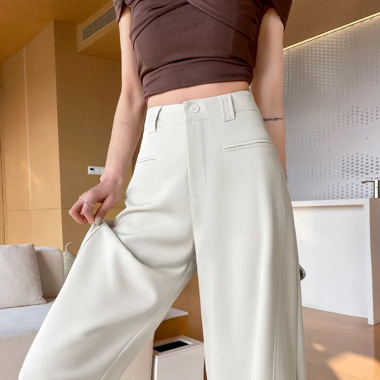 夏季 西装裤 高腰 显瘦阔腿裤 透气凉凉时尚 显瘦 S