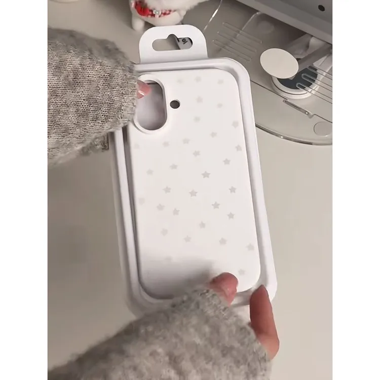 高级感五角星适用苹果16Promax液态硅胶手机壳iPhone15简约14个性