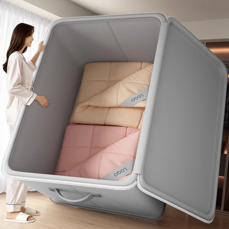 带锁收纳箱大容量家用衣柜衣服被子整理箱加厚可折叠密码箱储物盒