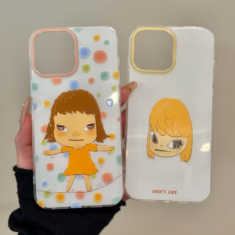 奈良美智奶油IMD手机壳适用于苹果16pro/华为荣耀小米vivo/oppo