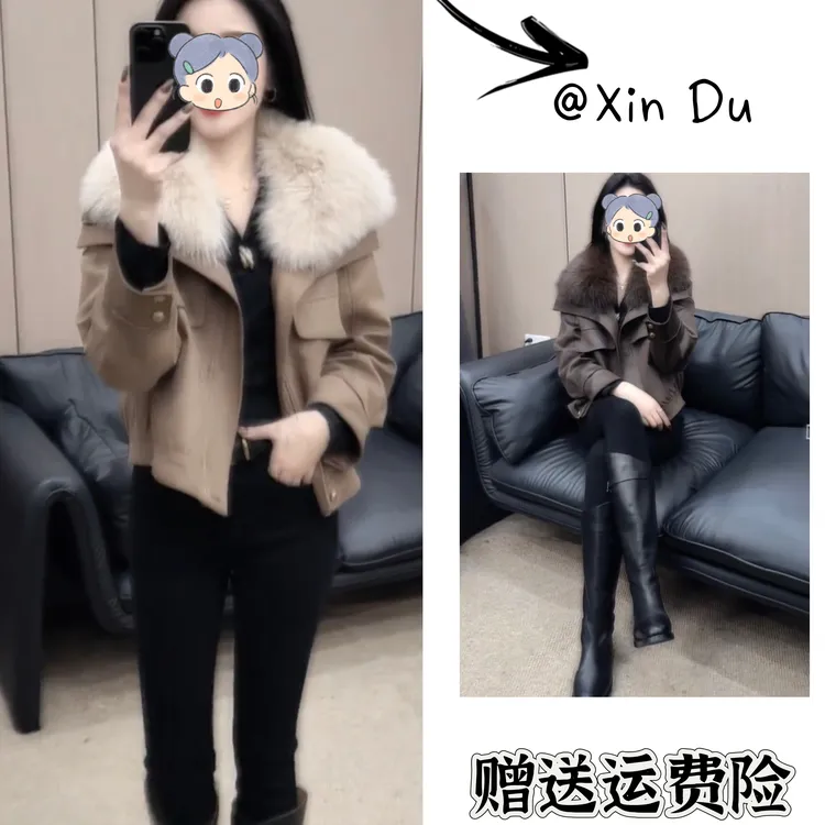 2025秋冬季新款时尚显瘦气质女士网红洋气外套百搭款D25111