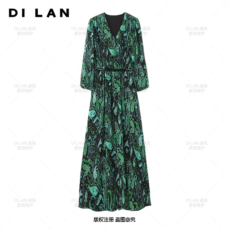 【祖母绿】//【高货】夏季时尚气质减龄连衣裙25-085