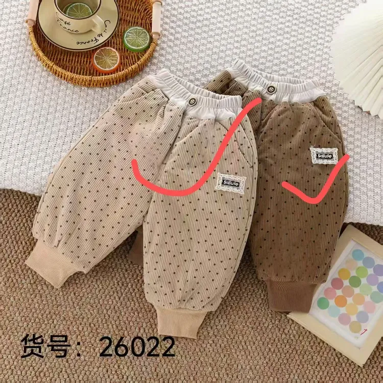 儿童棉裤加厚冬季外穿保暖裤子80-110码