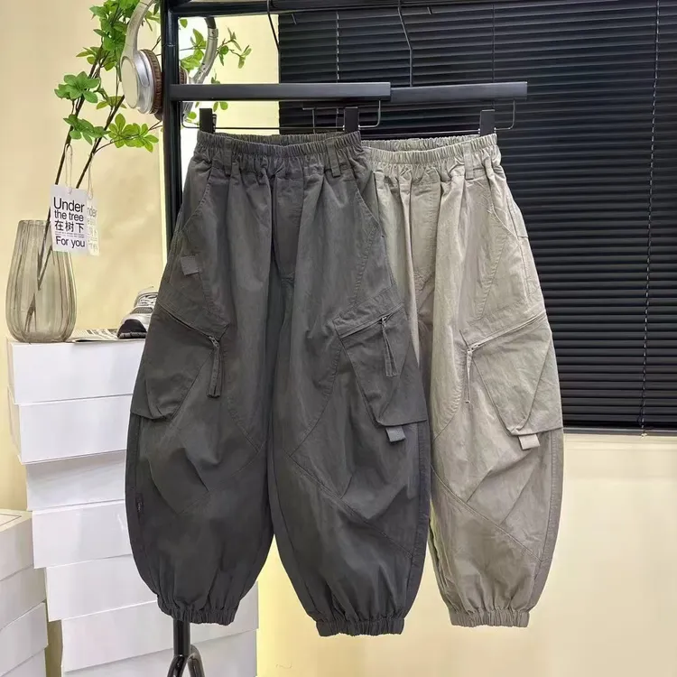 儿童纯棉休闲裤2025秋季新款韩版男女童时尚韩范宽松潮流工装裤