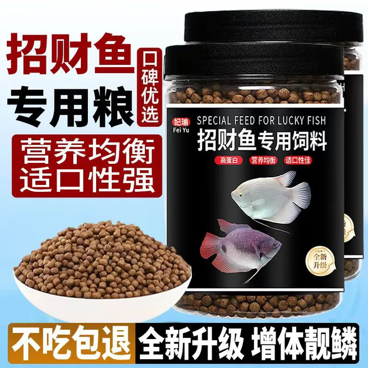 鱼食招财鱼专用饲料地图鱼白战船鱼热带观赏鱼发财鱼鱼粮食高蛋白