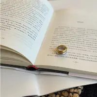 月球来信 925银戒指 215复古镀金银戒指叠戴百搭款银戒指