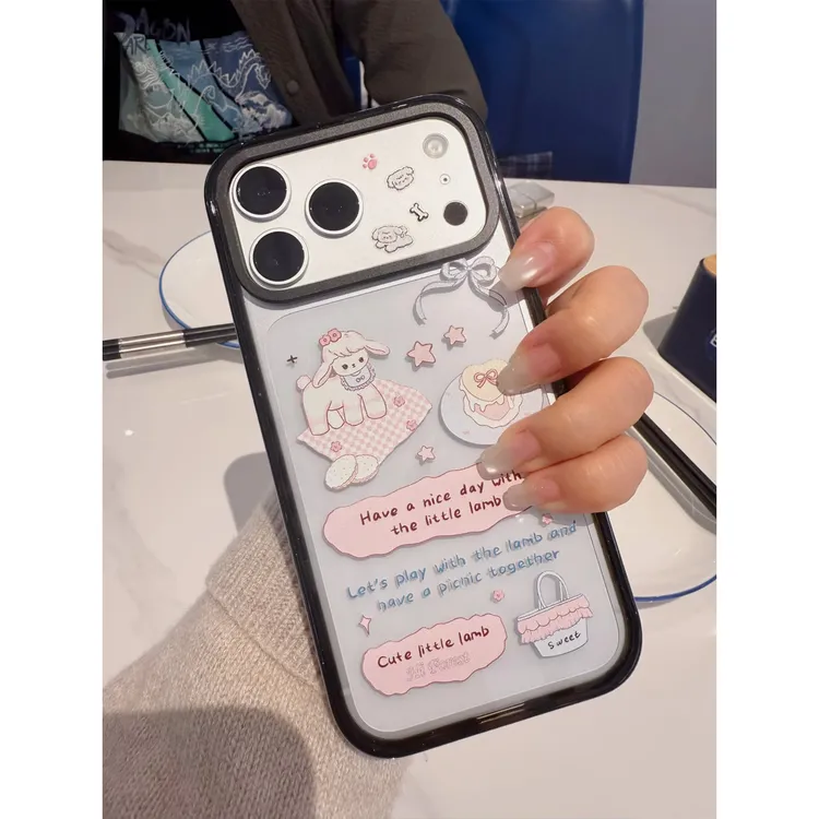 BANCA可爱小羊适用苹果16/17promax软边手机壳iPhone15/14/13/12