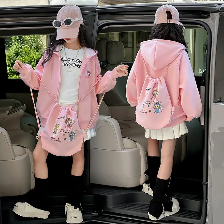 女童外套2025新款大童拉布布卫衣上衣女大童女孩初中生超好看秋装