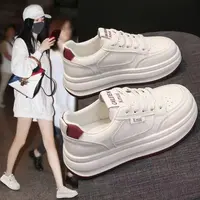 厚底小白鞋女2025新款松糕春秋女鞋运动透气学生休闲软底增B309