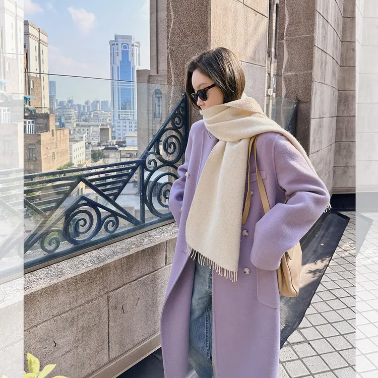 莉贝琳sisy 那不勒斯毛呢外套女冬季全羊毛气质中长款大衣156717