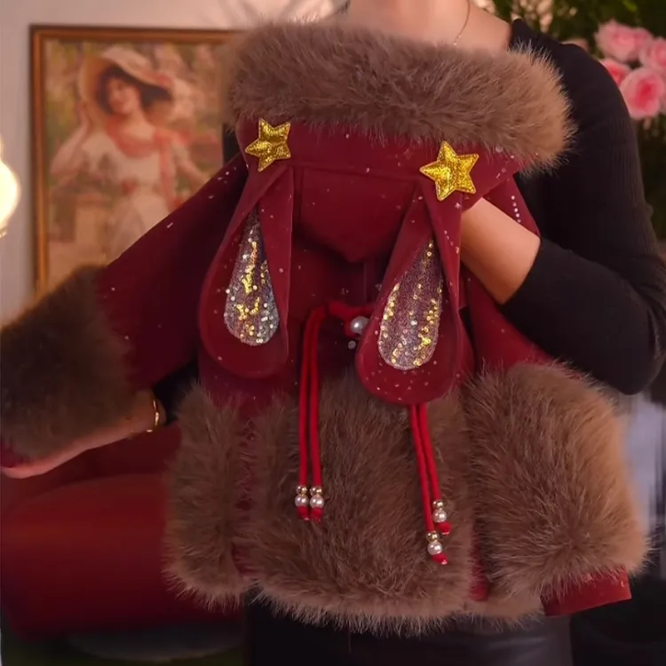 女大童炸街潮外套秋冬2025新款女童红色蛇年过年棉衣儿童拜年年服