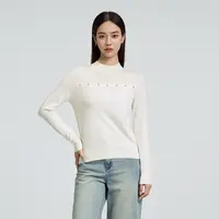 恩家冬款休闲时尚长袖针织打底圆领套头ESDMOA795