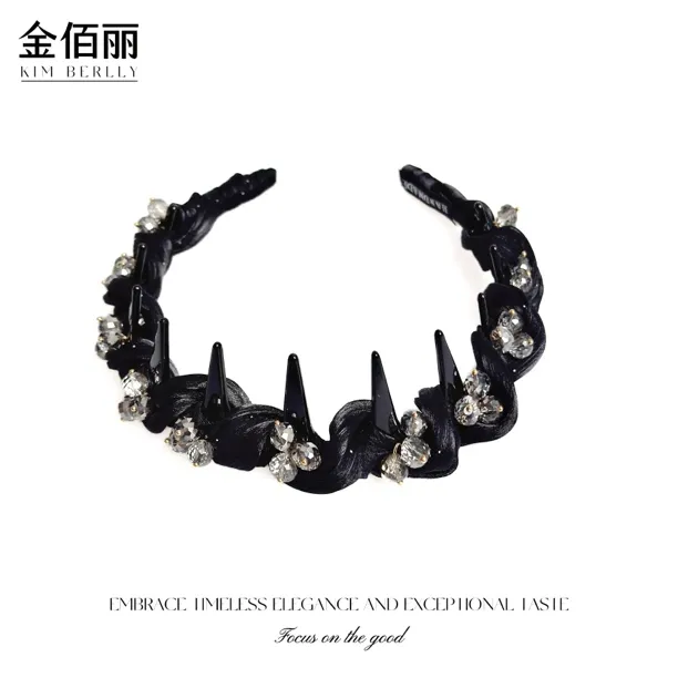 【东方之珠】百搭气质水钻洗脸上班族发饰头箍脸小气质齿梳漂亮发箍