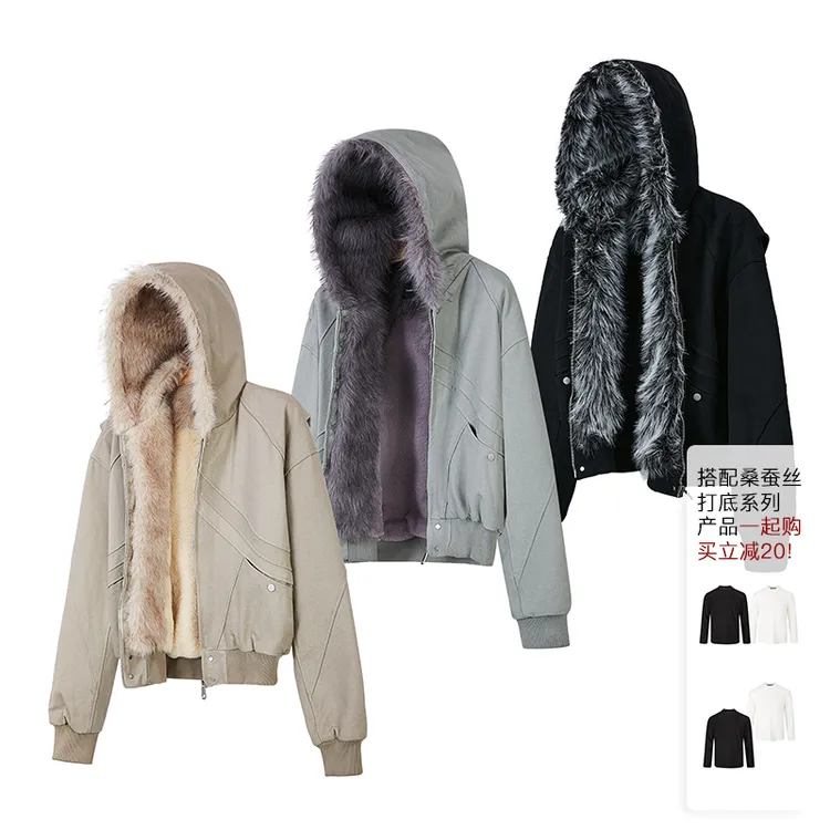 EME“鲨雕”16OZ 鲨鱼腮 剪裁 座山雕帆布软糯仿兔毛保暖廓夹克休闲