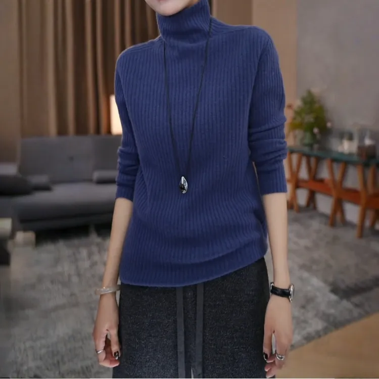 2025秋冬款高领套头内搭毛衣女时尚气质减龄百搭贴身穿针织打底衫