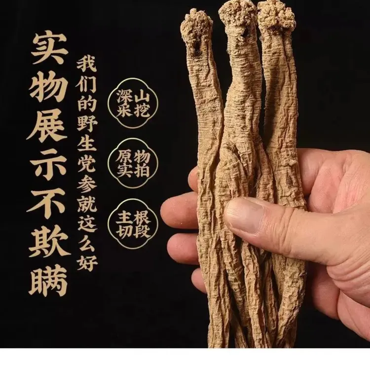 正宗甘肃岷县野生，党参，新货，可煲汤，搭配中药材黄芪