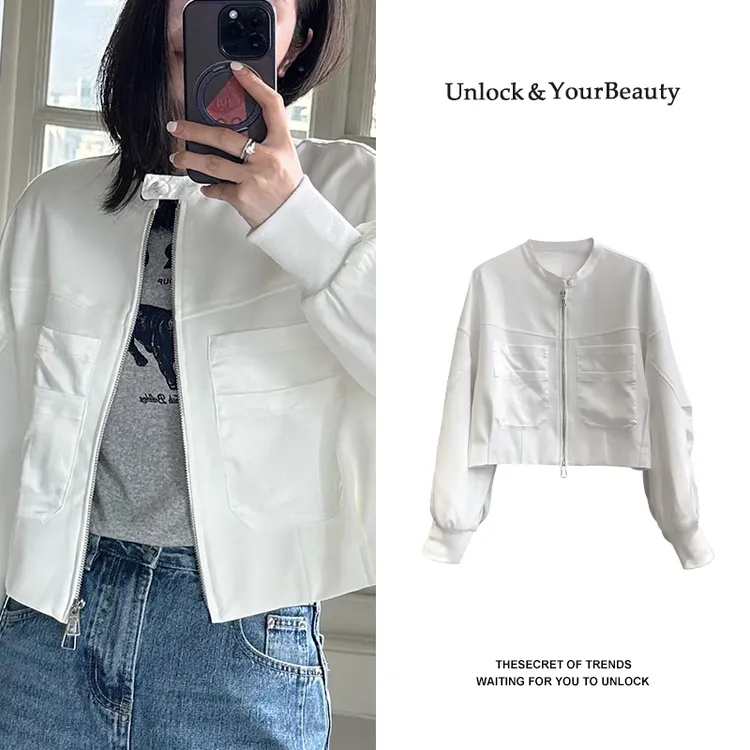 【升级款】秋季新款薄款小个子设计感小香风外套休闲百搭短款上衣潮