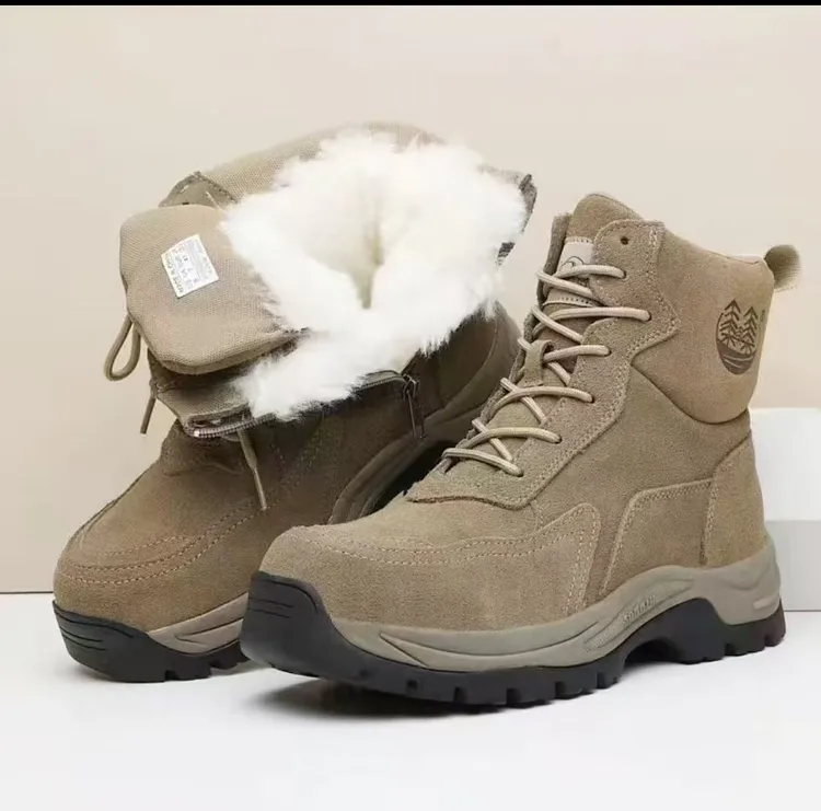 冬季加厚保暖毛一体防滑耐磨男女同款户外高帮雪地靴