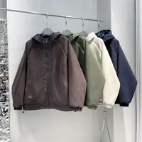 【赢家】冬季加厚摇粒绒拉链拼接软糯保暖连帽棉衣外套DM58606