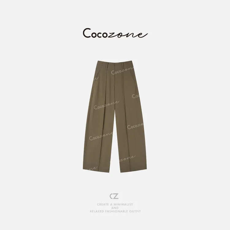 COCO ZONE 刘一一 “焦糖裤”美式复古百搭阔腿休闲裤ACD1A0325