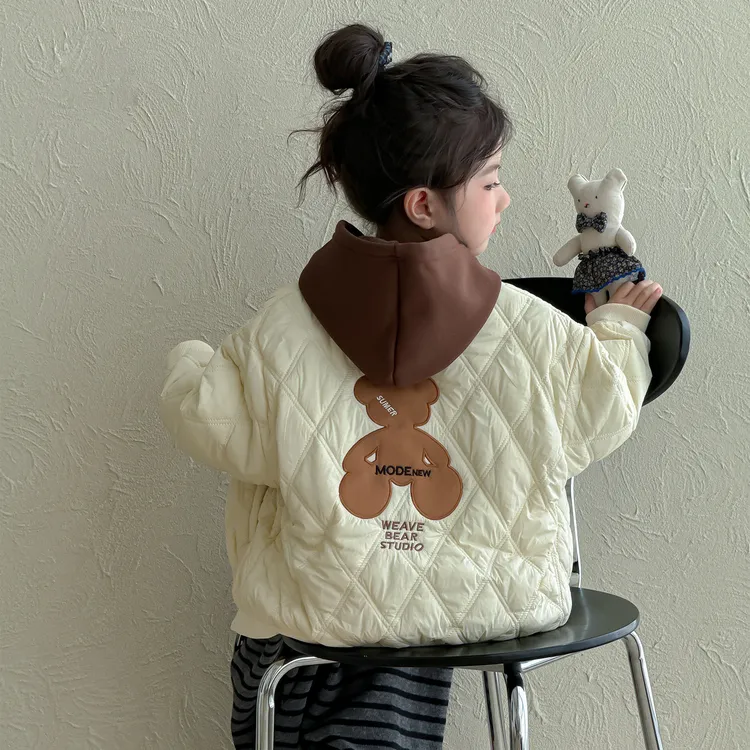 女童套装秋冬款2025新款洋气宝宝冬季卫衣两件套儿童冬装夹棉棉服