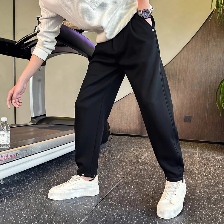 仓石一树潮牌直筒运动裤男款秋冬新款时尚休闲弯刀裤轻奢痞帅男装