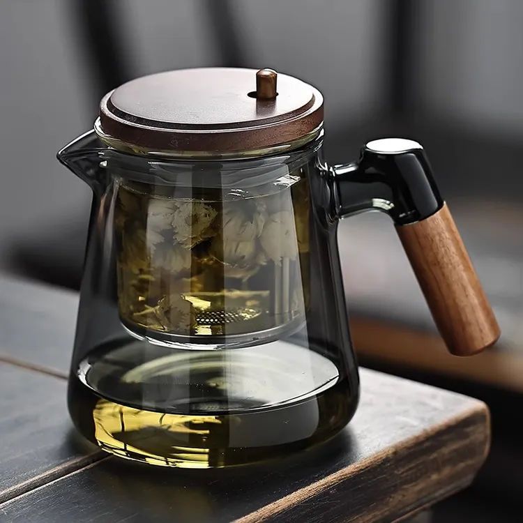飘逸杯泡茶壶家用2025玻璃内胆按压式一键茶水分离杯茶具办公室商品图