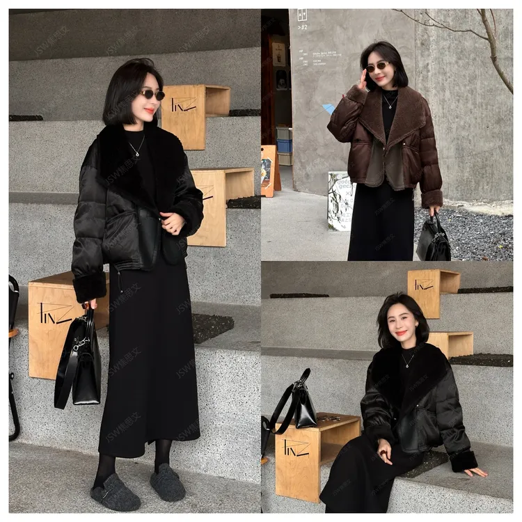 焦思文 冬季时尚宽松洋气百搭提花国风羽绒服251113Y08