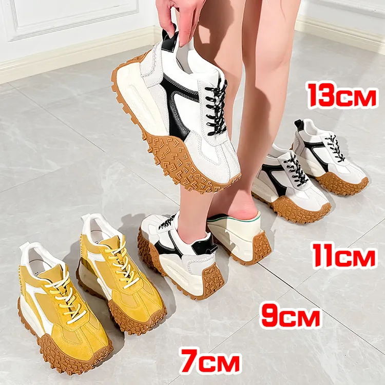 张匠人今年流行的阿甘鞋小个子内增高7-13厘米德训鞋多巴胺百搭鞋