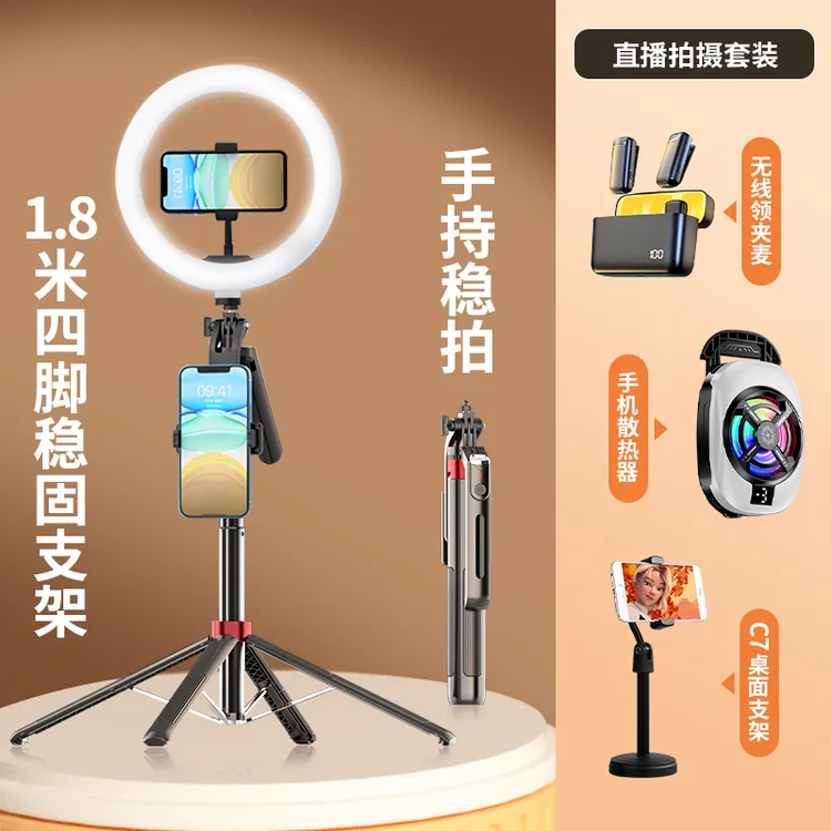 （拍摄套装）直播拍摄套装无线领夹麦摄影直播支架手机专用