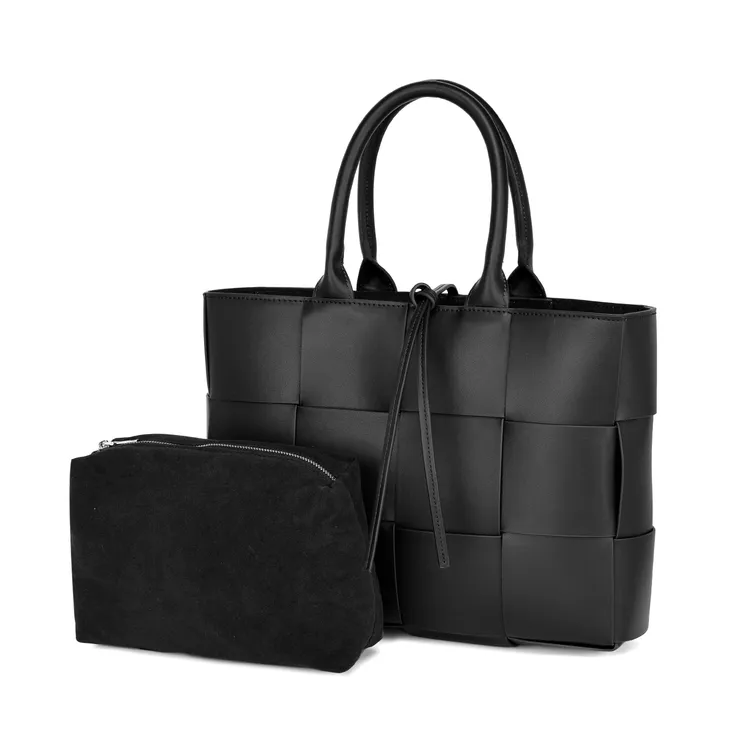 FIMKA时尚轻奢黑色单肩手提子母包