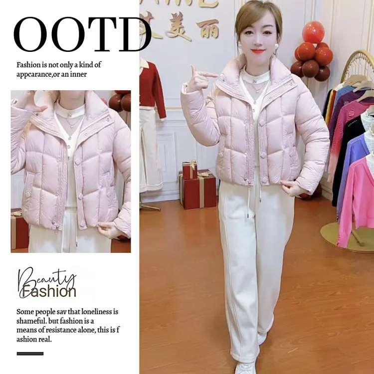 韩系减龄感拉满小个子羽绒棉服女2025冬季新款保暖显瘦面包服外套