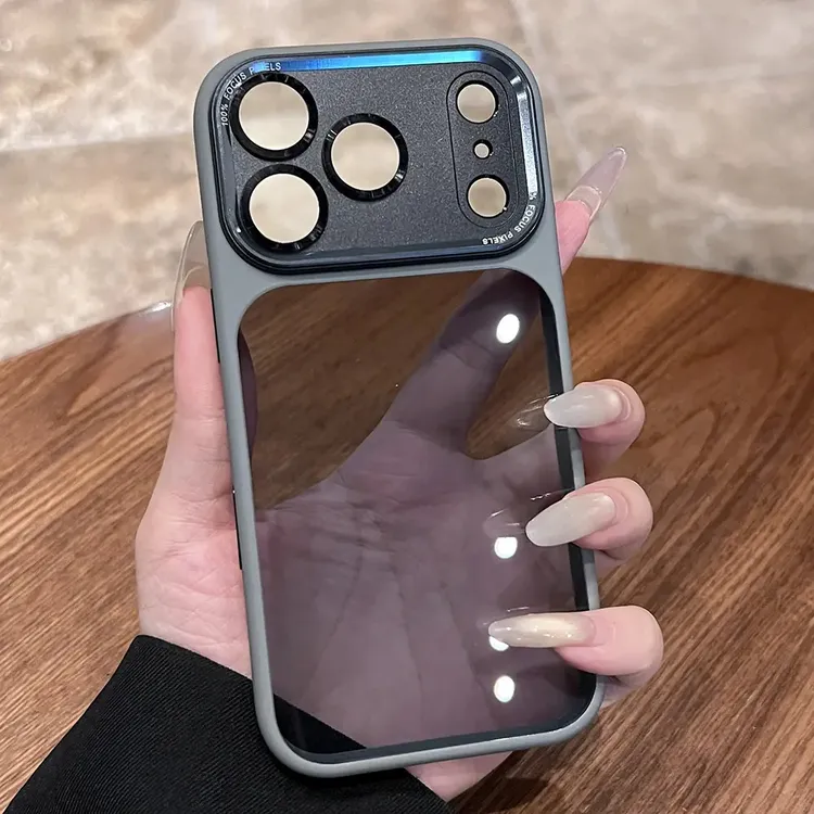 适用于苹果17promax透黑新款手机壳金属镜头框防摔iPhone17/17pro