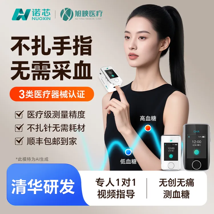 诺芯无创血糖仪不扎手指免采血实时监测血糖无创无痛动态血糖仪
