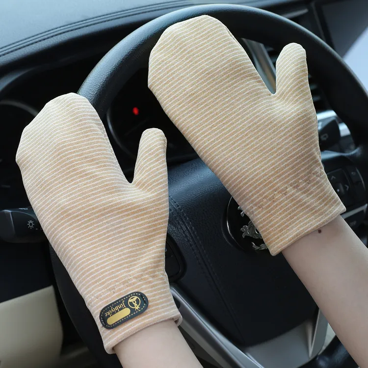 夕阳一刻手套冬天女加厚保暖学生男骑行防寒开车防冻连指手套可爱