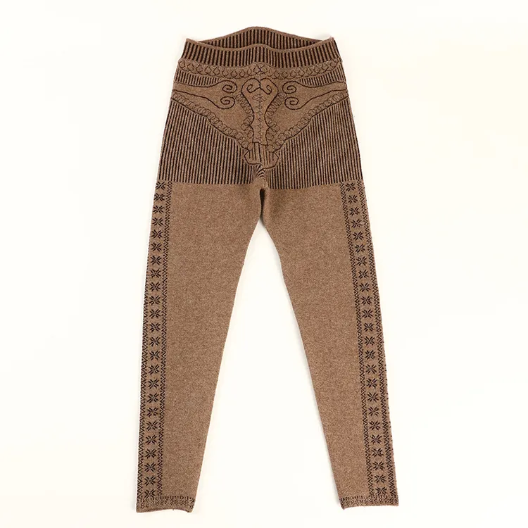 【新疆西藏包邮】女款保暖裤高腰祥云八角花无痕线裤可外穿加绒加