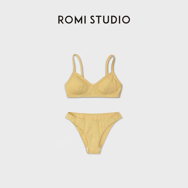 ROMI STUDIO“零感舒适”天然有机棉软支撑内衣内裤套装RWDSND1915