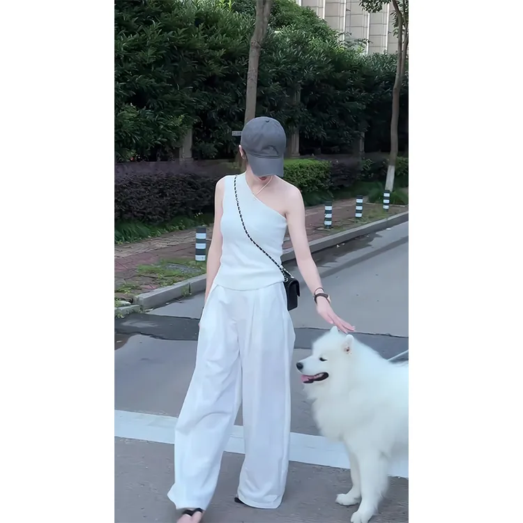 今年流行漂亮法式优雅轻奢高级感气质显瘦时尚爆款上衣阔腿裤套装