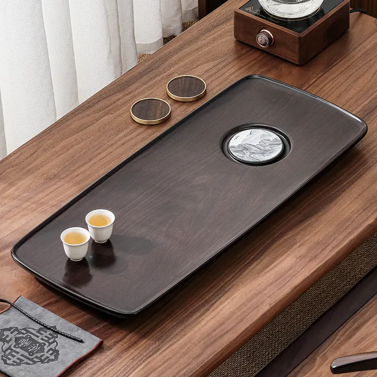 茶盘电木简约家用客厅新款年轻人高级感排水茶托现代中古风小茶台