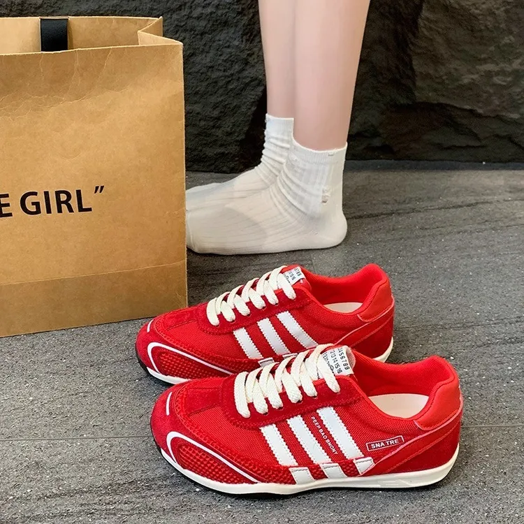 韩版德迅鞋轻便透气网面2025夏秋款时尚运动休闲鞋ins潮鞋