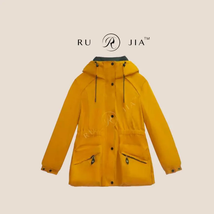RuJia    119【柿柿如意-户外羽绒服】90白鹅绒 冲锋收腰连帽鹅绒服